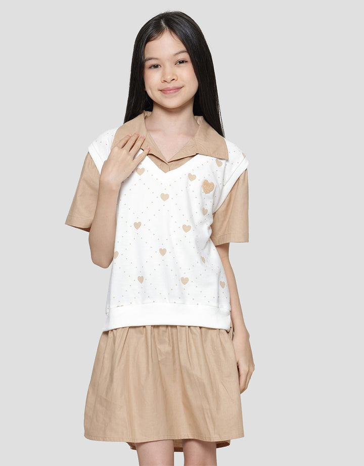 Nevada Collar Knit Vest Dress for Girls