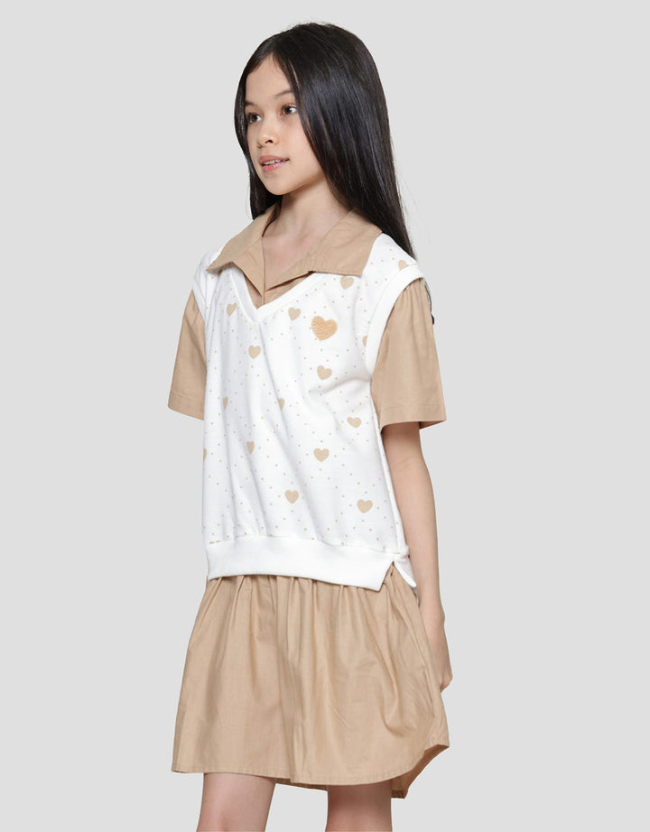 Nevada Collar Knit Vest Dress for Girls