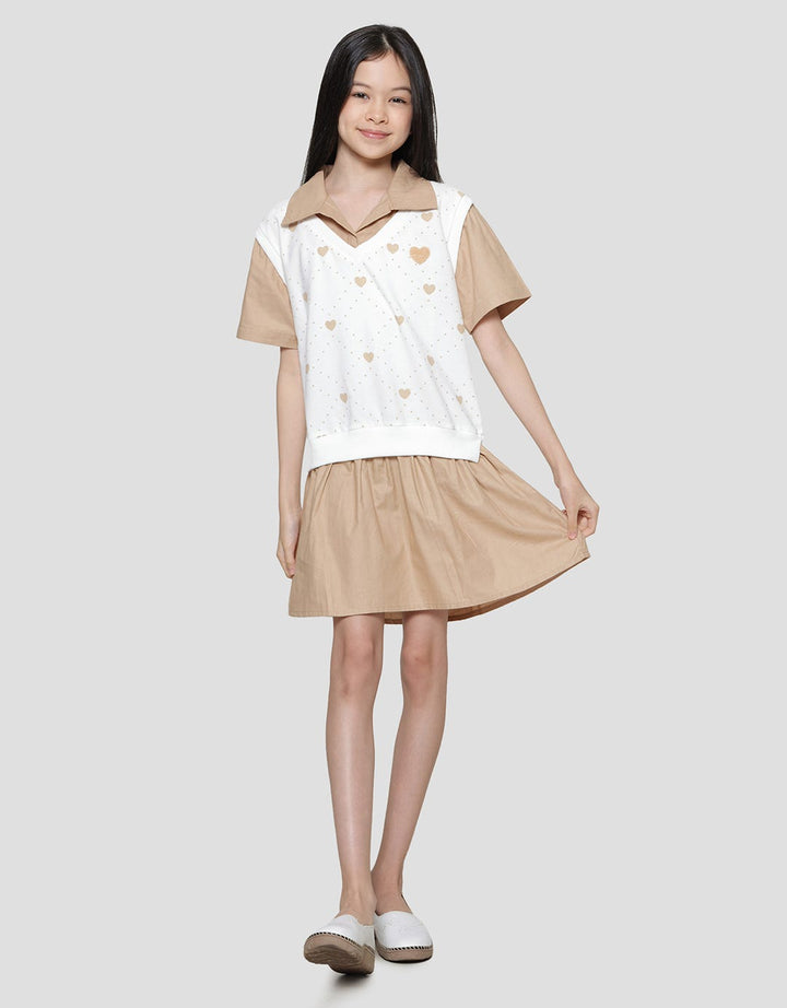 Nevada Collar Knit Vest Dress for Girls