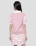 Nevada Collar Knit Combination Woven Midi Dress Anak Perempuan