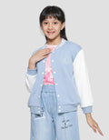 Nevada Contrast Ribbing With Embro Baevarcy2 Girls Varsity Jacket