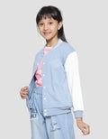 Nevada Contrast Ribbing With Embro Baevarcy2 Girls Varsity Jacket