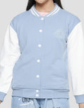 Nevada Contrast Ribbing With Embro Baevarcy2 Girls Varsity Jacket