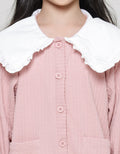 Nevada Knit Texture With Contrast Flat Collar Cardigan Anak Perempuan