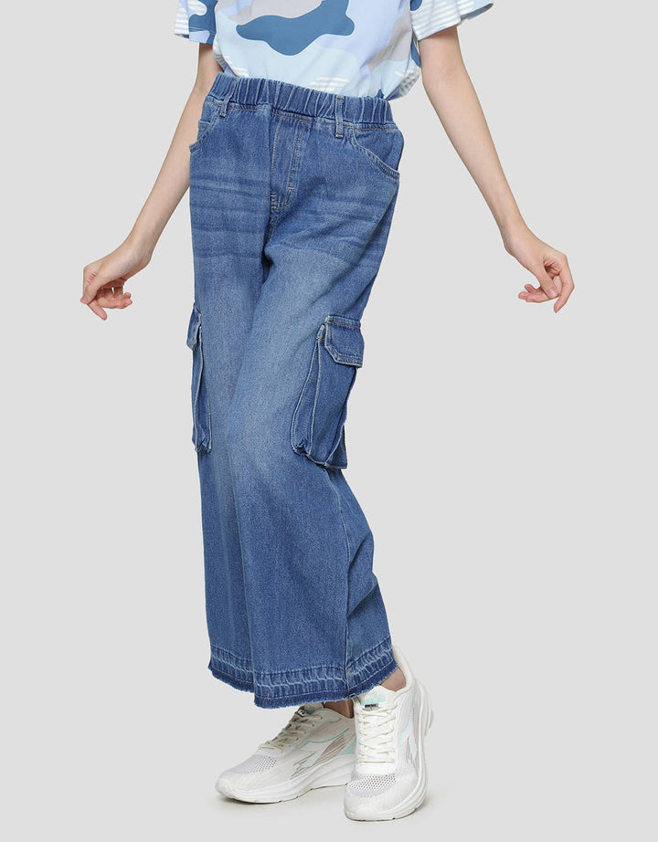 Nevada Cargo Denim Girls Pants