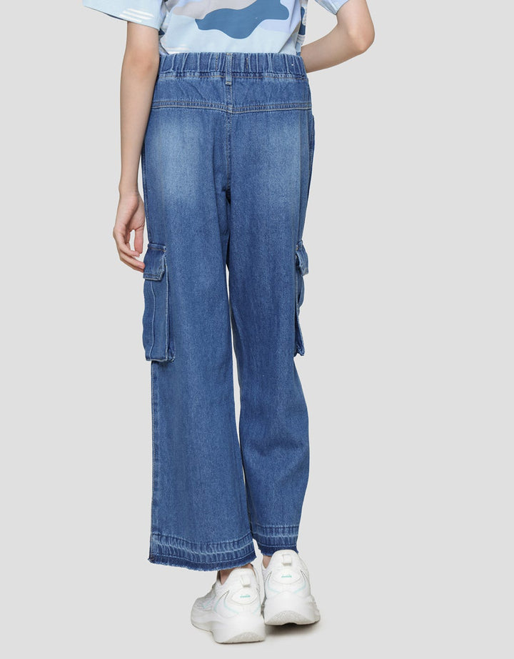 Nevada Cargo Denim Girls Pants