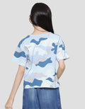 Nevada Kiss Print Camo Kaos Anak Perempuan