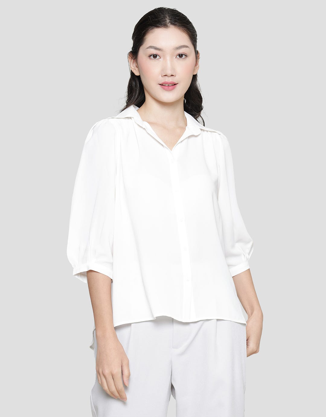 Connexion Puffy Shoulder Kemeja Wanita