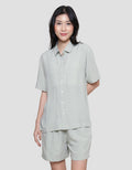Nevada Solid Lina Slub Women's Sleepwear Set