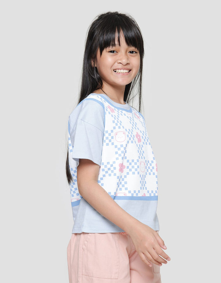 Aero  Print Vest 2 Flower Kaos Lengan Pendek Anak Perempuan