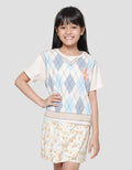 Aero Print Vest 4 Be Happy Kaos Lengan Pendek Anak Perempuan
