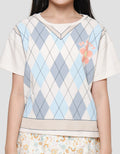 Aero Print Vest 4 Be Happy Kaos Lengan Pendek Anak Perempuan