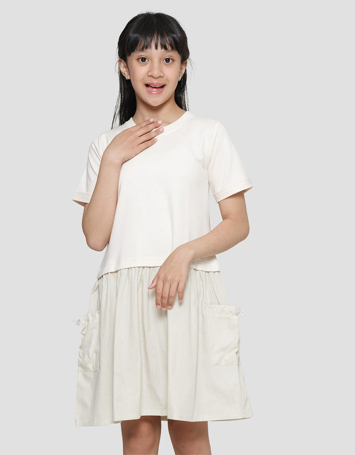 Aero Basic Komb Woven 3 Midi Dress for Girls