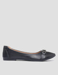 St. Yves SCC Gold Buckle Sepatu Flat Wanita