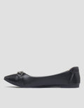 St. Yves SCC Gold Buckle Sepatu Flat Wanita