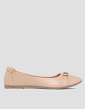 St. Yves SCC Gold Buckle Sepatu Flat Wanita