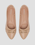 St. Yves SCC Gold Buckle Sepatu Flat Wanita