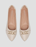 St. Yves SCC Gold Buckle Sepatu Flat Wanita