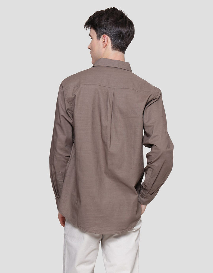 Cole Woven Double Pocket Cotton Linen Slub Men's Shirt