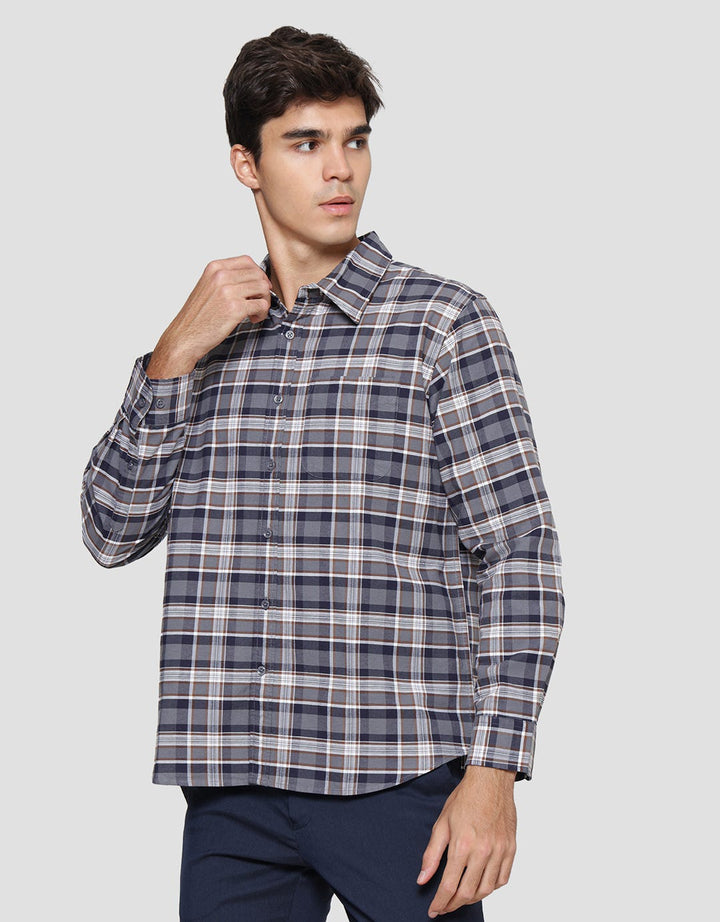 Cole Woven Reg Cotton Check 02 Men's Long Sleeve Shirt