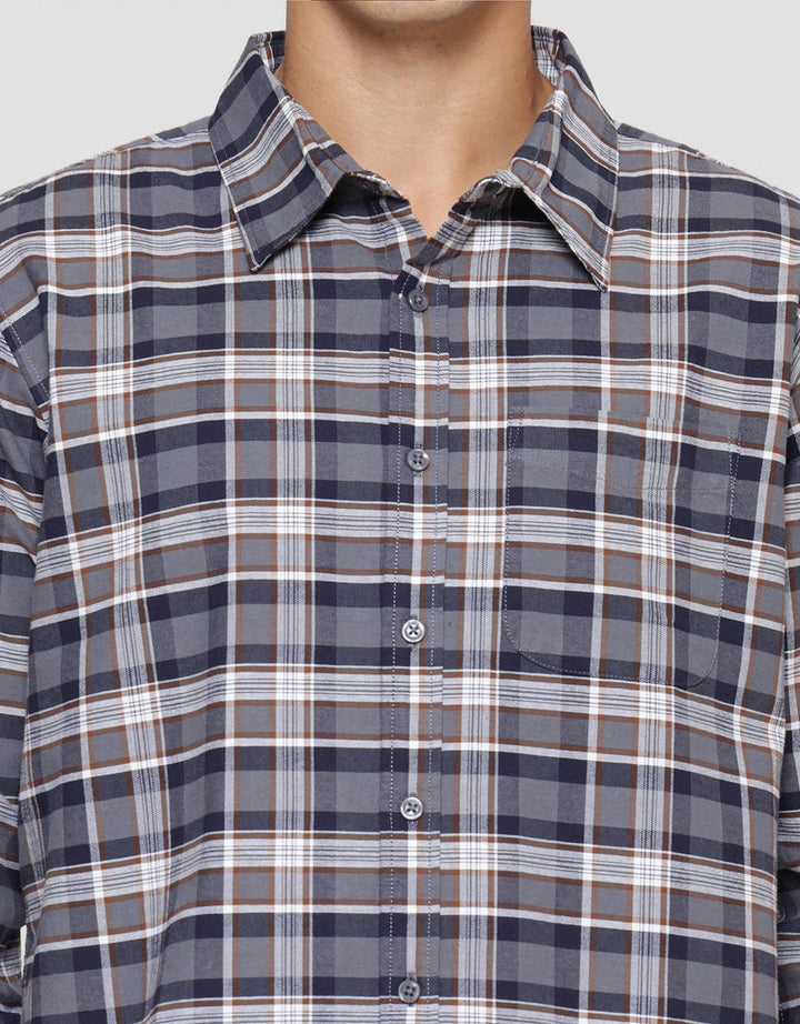 Cole Woven Reg Cotton Check 02 Men's Long Sleeve Shirt