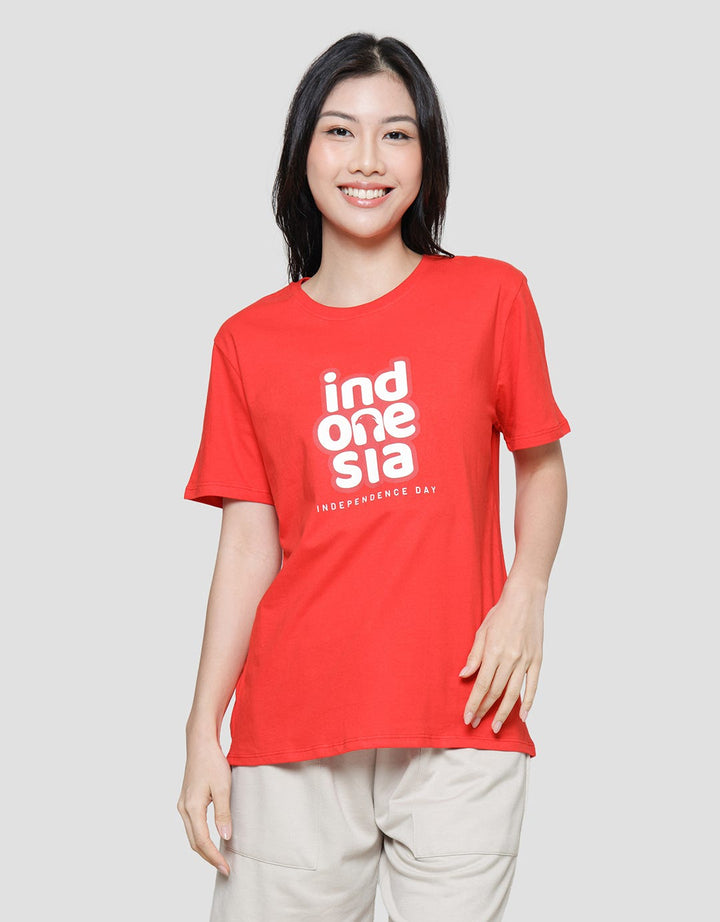 Nevada Indonesia Independence Day Kaos Lengan Pendek Wanita