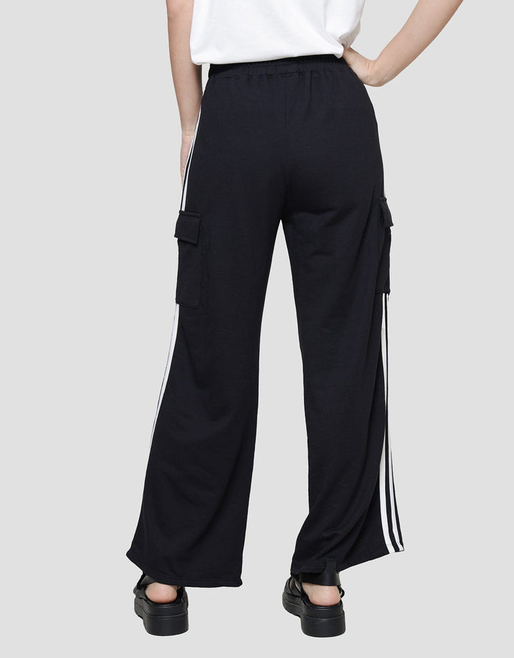 Nevada Wide Leg Cargo Contrast Taping Celana Panjang Wanita