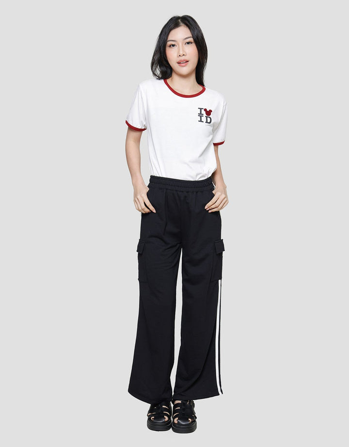 Nevada Wide Leg Cargo Contrast Taping Celana Panjang Wanita