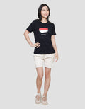 Nevada Indonesias Flag Kaos Lengan Pendek Wanita