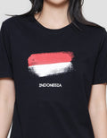 Nevada Indonesias Flag Kaos Lengan Pendek Wanita