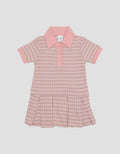 Pipiniko Kerah Bahan Texture Midi Dress Anak Perempuan