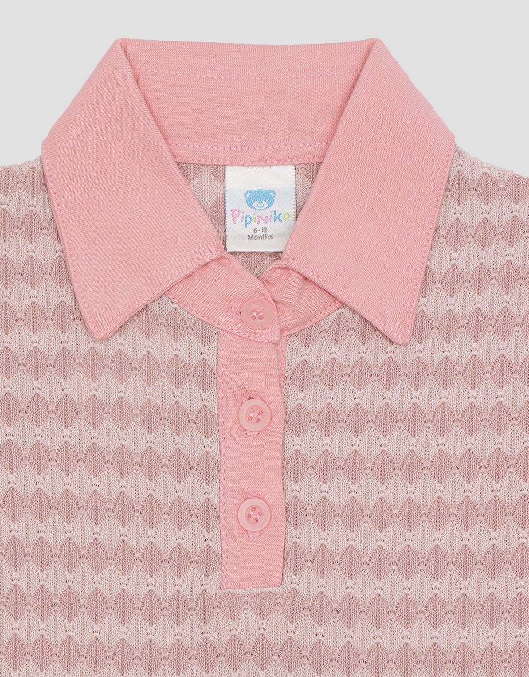Pipiniko Kerah Bahan Texture Midi Dress Anak Perempuan