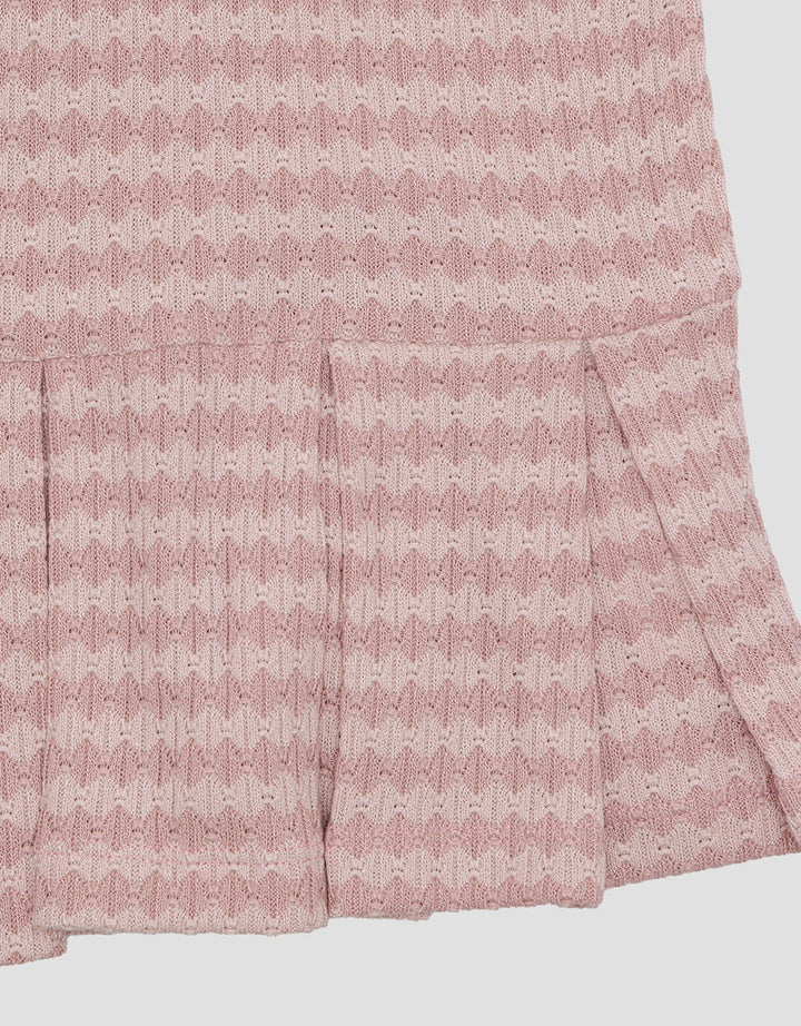 Pipiniko Kerah Bahan Texture Midi Dress Anak Perempuan