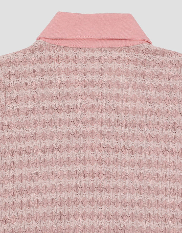 Pipiniko Kerah Bahan Texture Midi Dress Anak Perempuan