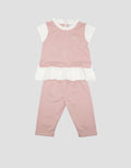 Pipiniko Ruffle Baju Set Knit Anak Perempuan