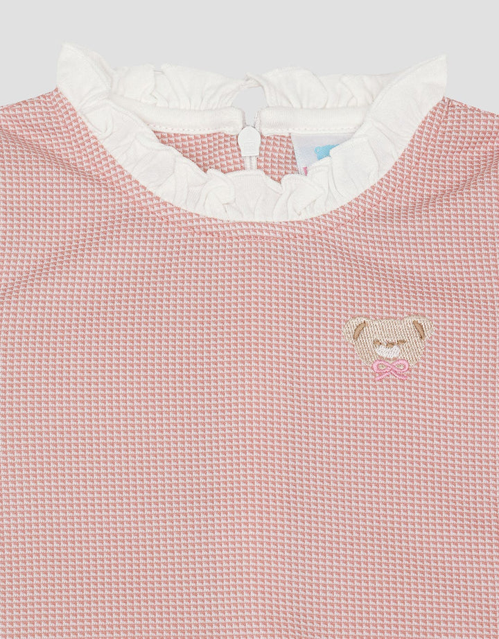 Pipiniko Ruffle Baju Set Knit Anak Perempuan
