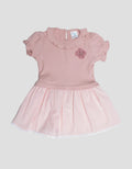 Pipiniko Flower Knit Wove Midi Dress Anak Perempuan