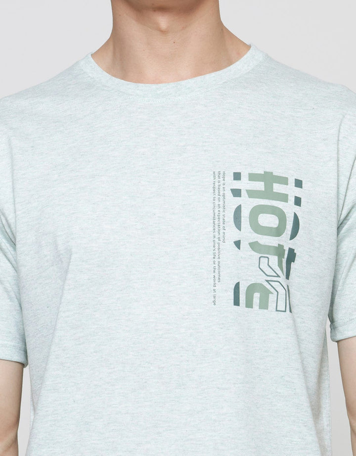 T Zone Print Hope Kaos Lengan Pendek Pria