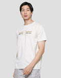 T Zone Print Optimistic Kaos Lengan Pendek Pria