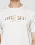 T Zone Print Optimistic Kaos Lengan Pendek Pria