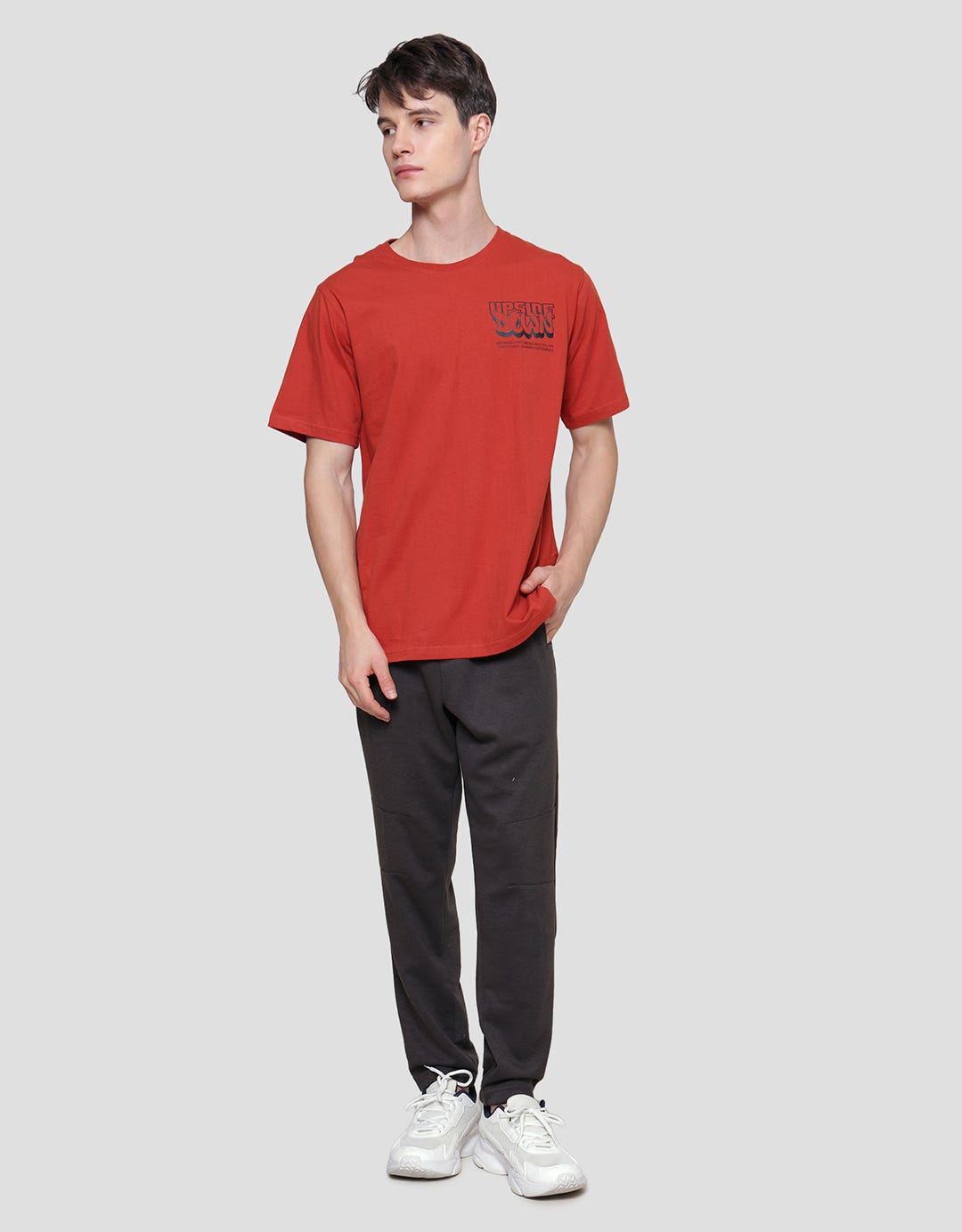 T Zone Up Side Down Kaos Lengan Pendek Pria