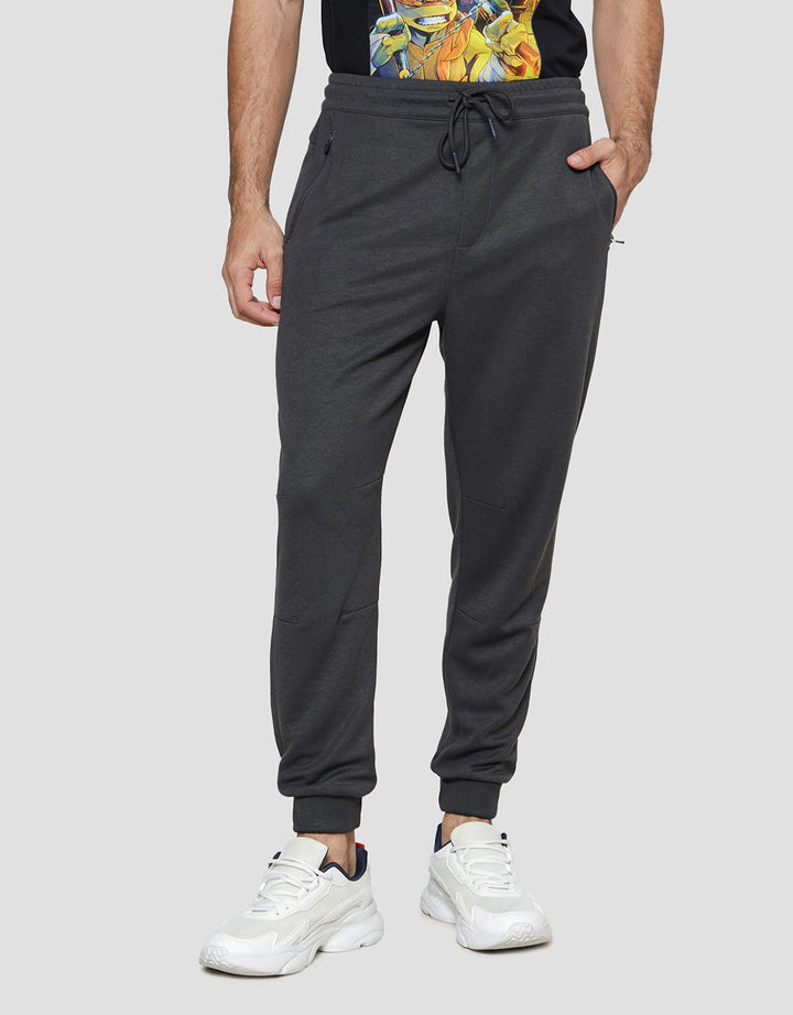 Nevada Knit With Zipper And Embro N Celana Jogger Pria