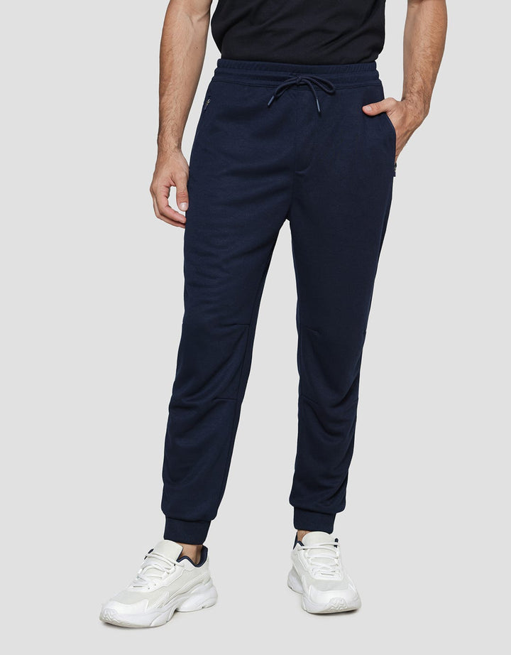 Nevada Knit With Zipper And Embro N Celana Jogger Pria