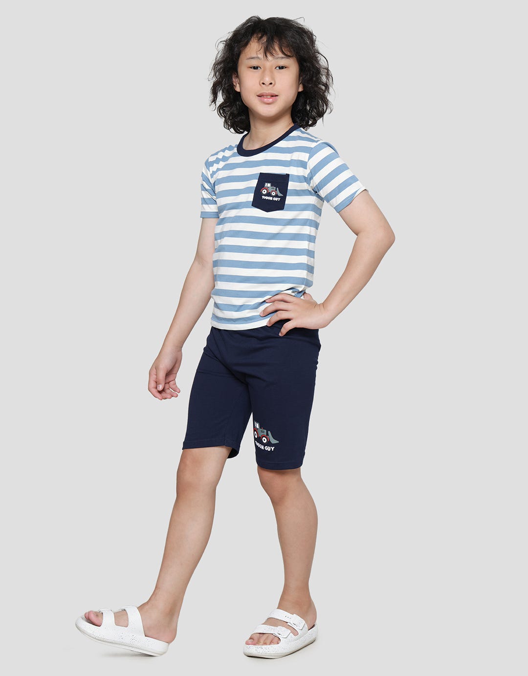 Little M Stripe Yarn Set Pakaian Anak Laki-Laki