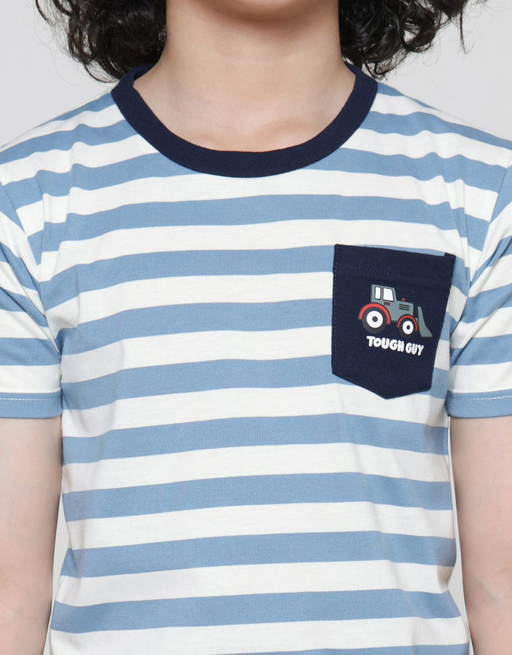 Little M Stripe Yarn Set Pakaian Anak Laki-Laki