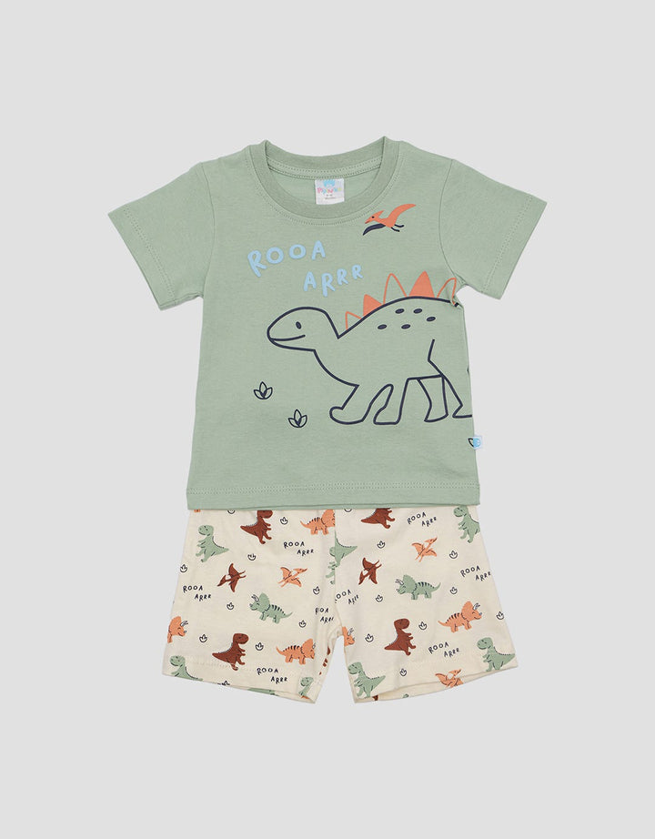 Pipiniko Jersey Dino Roar Baju One Set Anak Laki-Laki