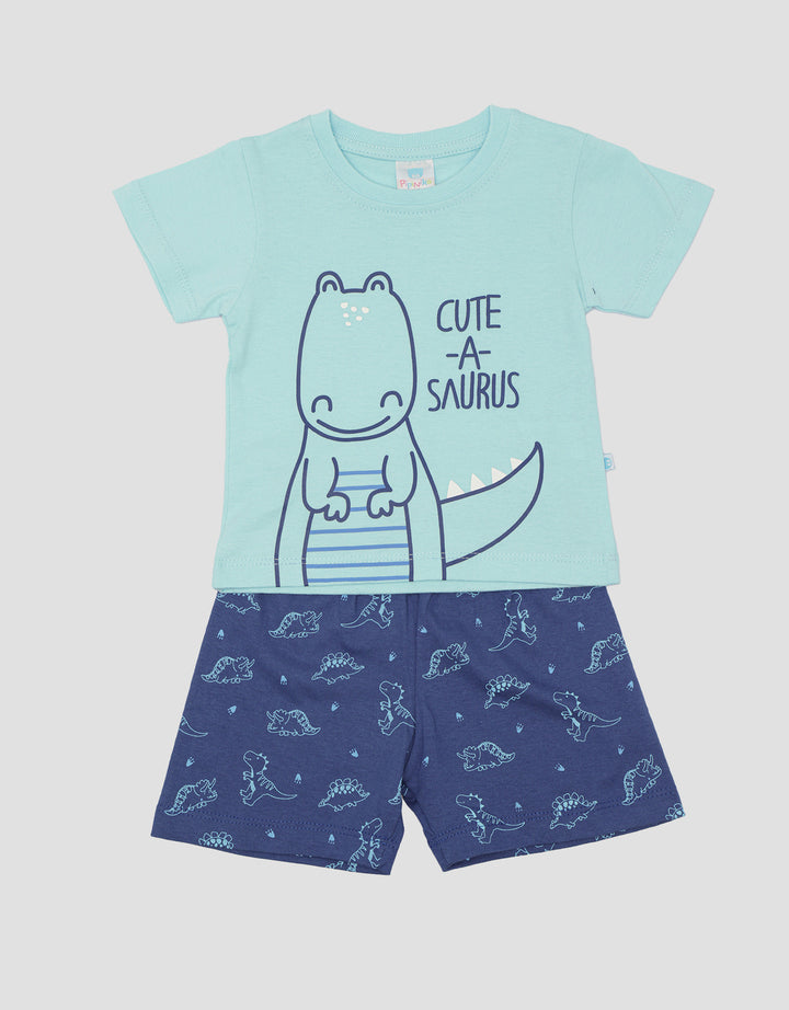 Pipiniko Jersey Cutesaurs Setelan Anak Laki-laki