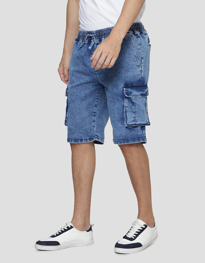 Nevada Denim Recycle Cargo Panther Celana Pendek Pria