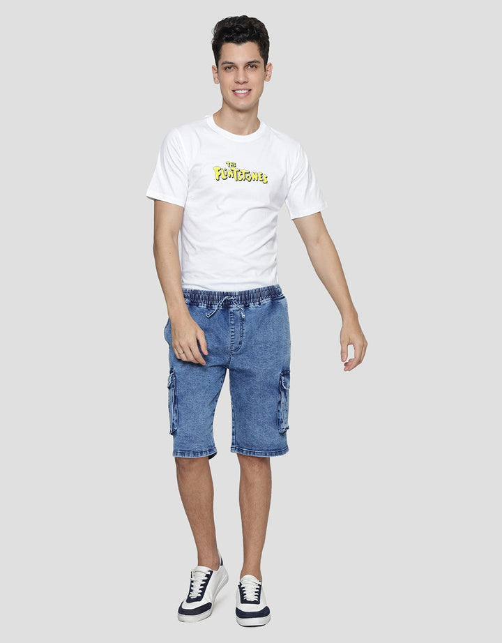 Nevada Denim Recycle Cargo Panther Celana Pendek Pria