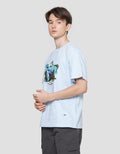 Disney Sulley Mu Eating Pizza Kaos Lengan Pendek Pria
